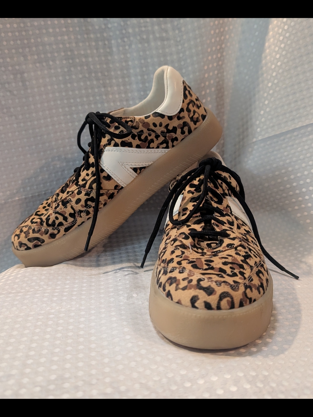 MIA Leopard Print Sneakers with White Accent and Black Laces
